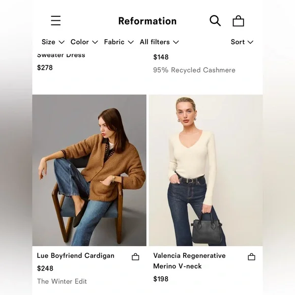 Reformation Black Cropped Top long sleeve small preloved thin lightweight - Picture 7 of 11